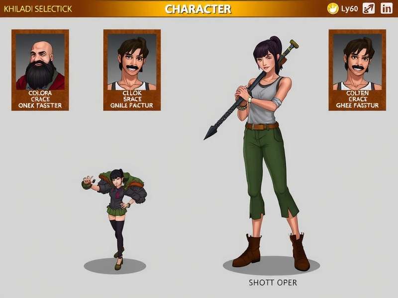 Diverse character roster with Indian attire Khiladi Kismet Kick Character Selection